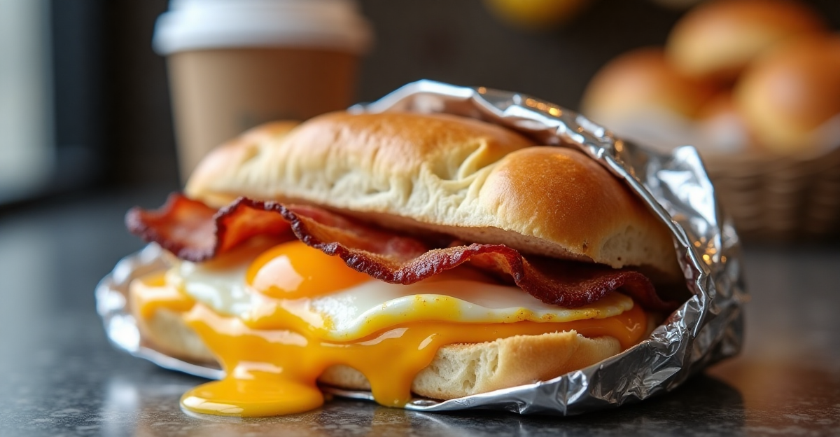 bacon egg and cheese sandwich