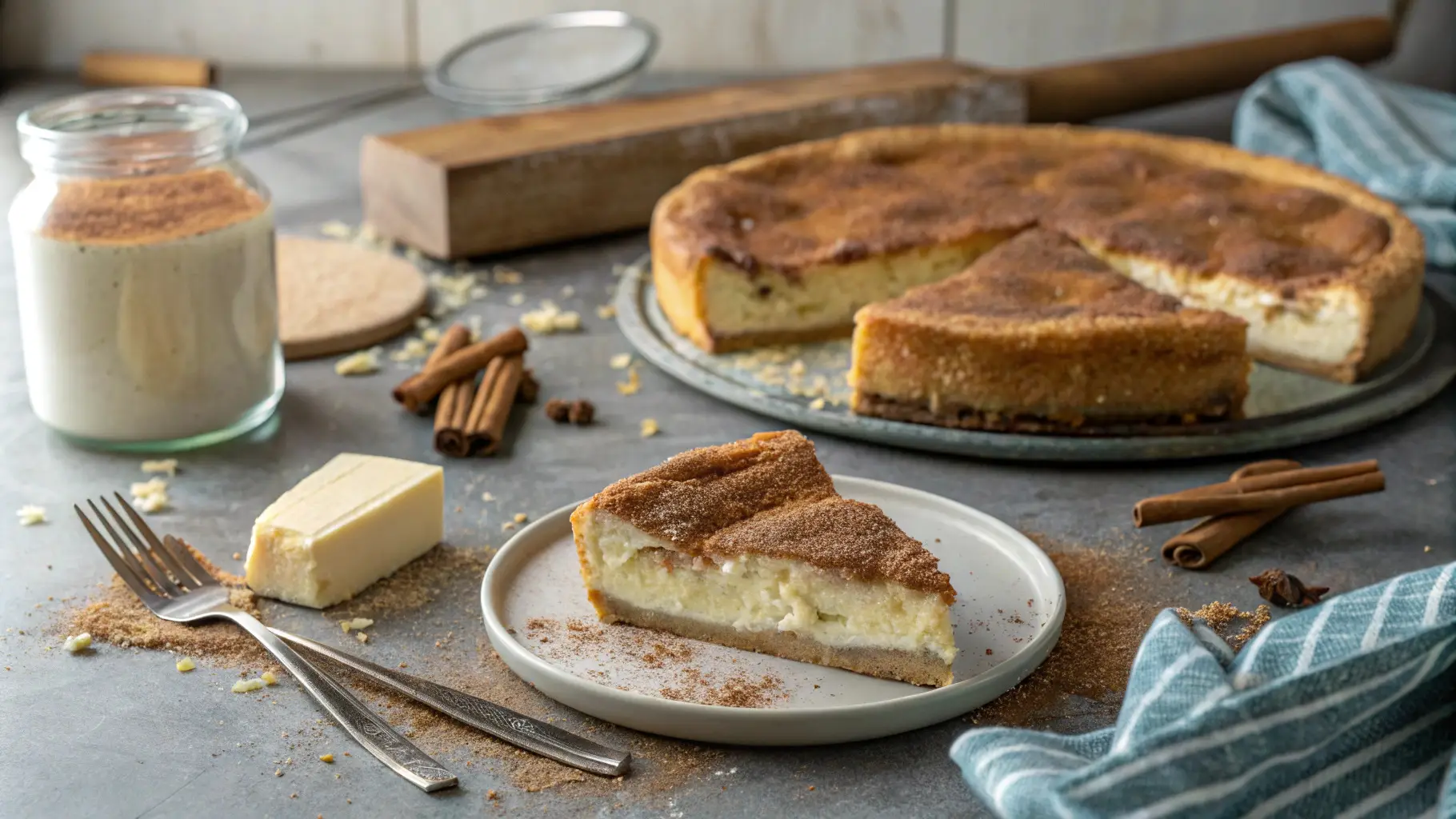 baked churro cheesecake