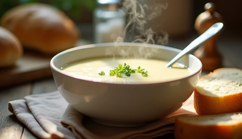 bowl of 4 ingredient potato soup