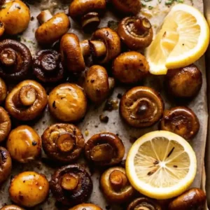 Garlic butter roasted mushrooms