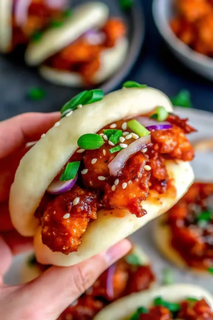 korean chicken bao buns