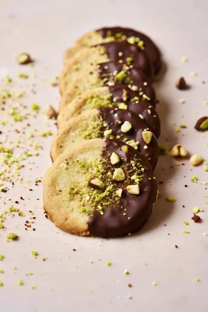 Pistachio Shortbread Cookies (Slice & Bake) 2 Pistachio Shortbread Cookies