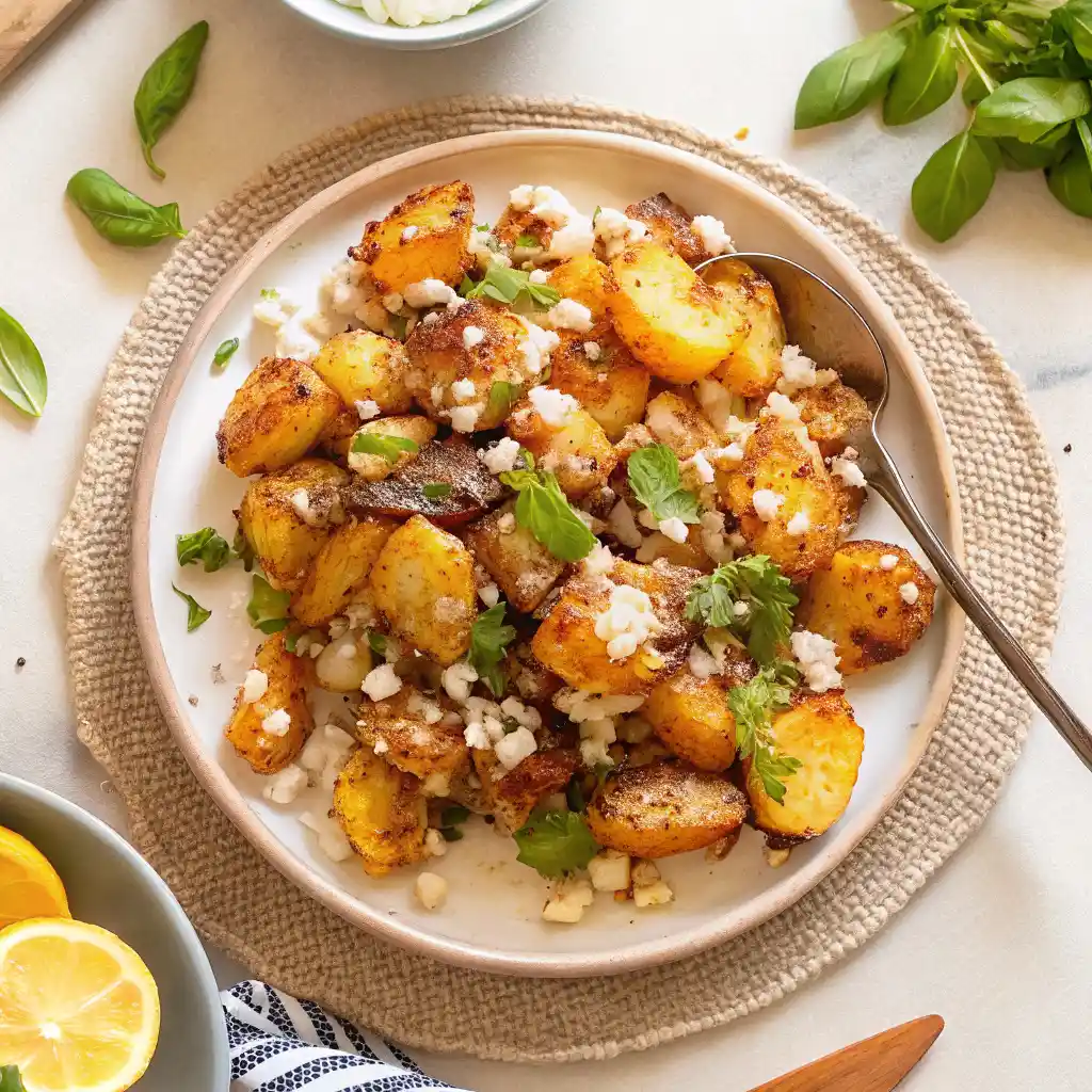 Crispy Baked Feta Potatoes (The Ultimate Greek-Inspired Side Dish) 4 Baked Feta Potatoes