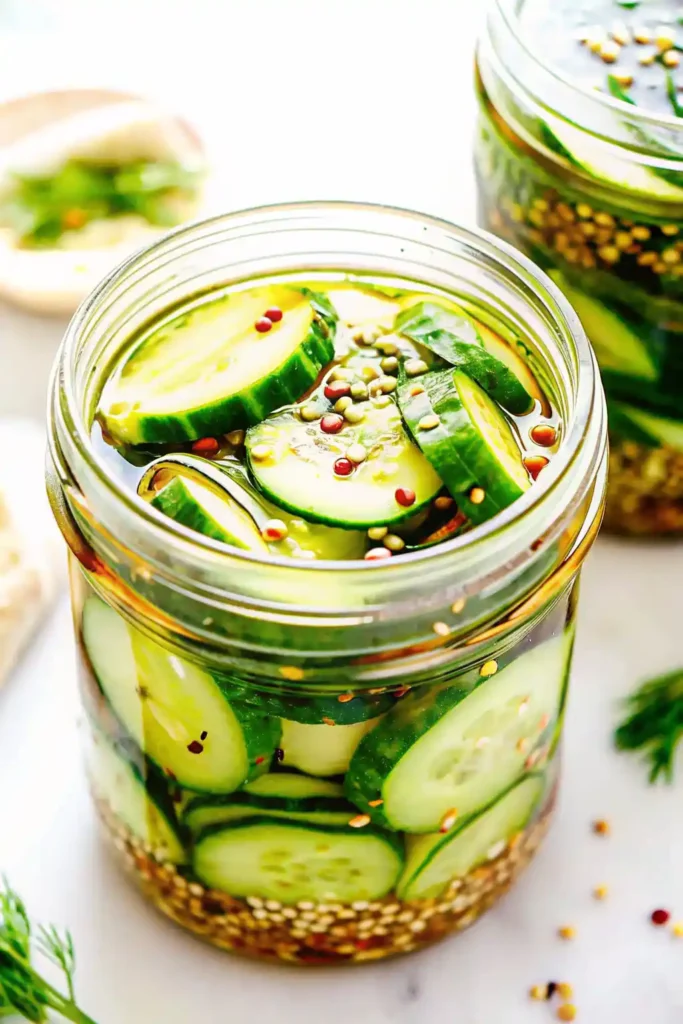 Easy Refrigerator Pickles (5-Minute No-Cook Recipe) 3 Refrigerator Pickles