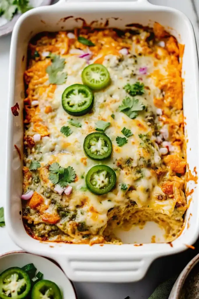Salsa Verde Chicken Casserole